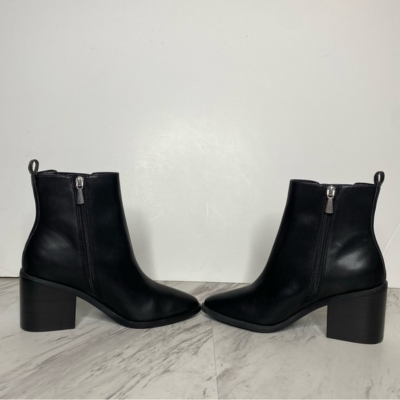 New! BP Baylee Black Faux Leather Bootie 7M - Picture 5 of 14